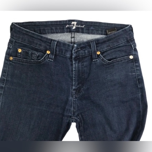 7 for All Mankind The Skinny Dark Wash Size 28 - Picture 4 of 12